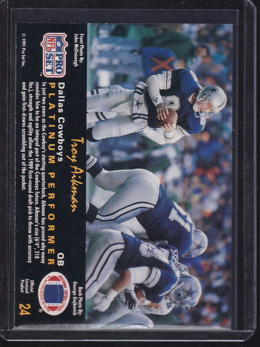 1991 Pro Set Platinum #24 Troy Aikman
