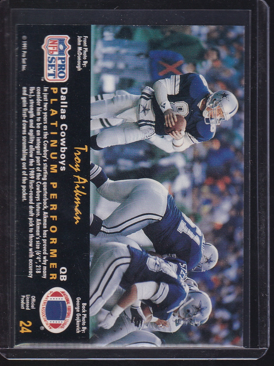1991 Pro Set Platinum #24 Troy Aikman