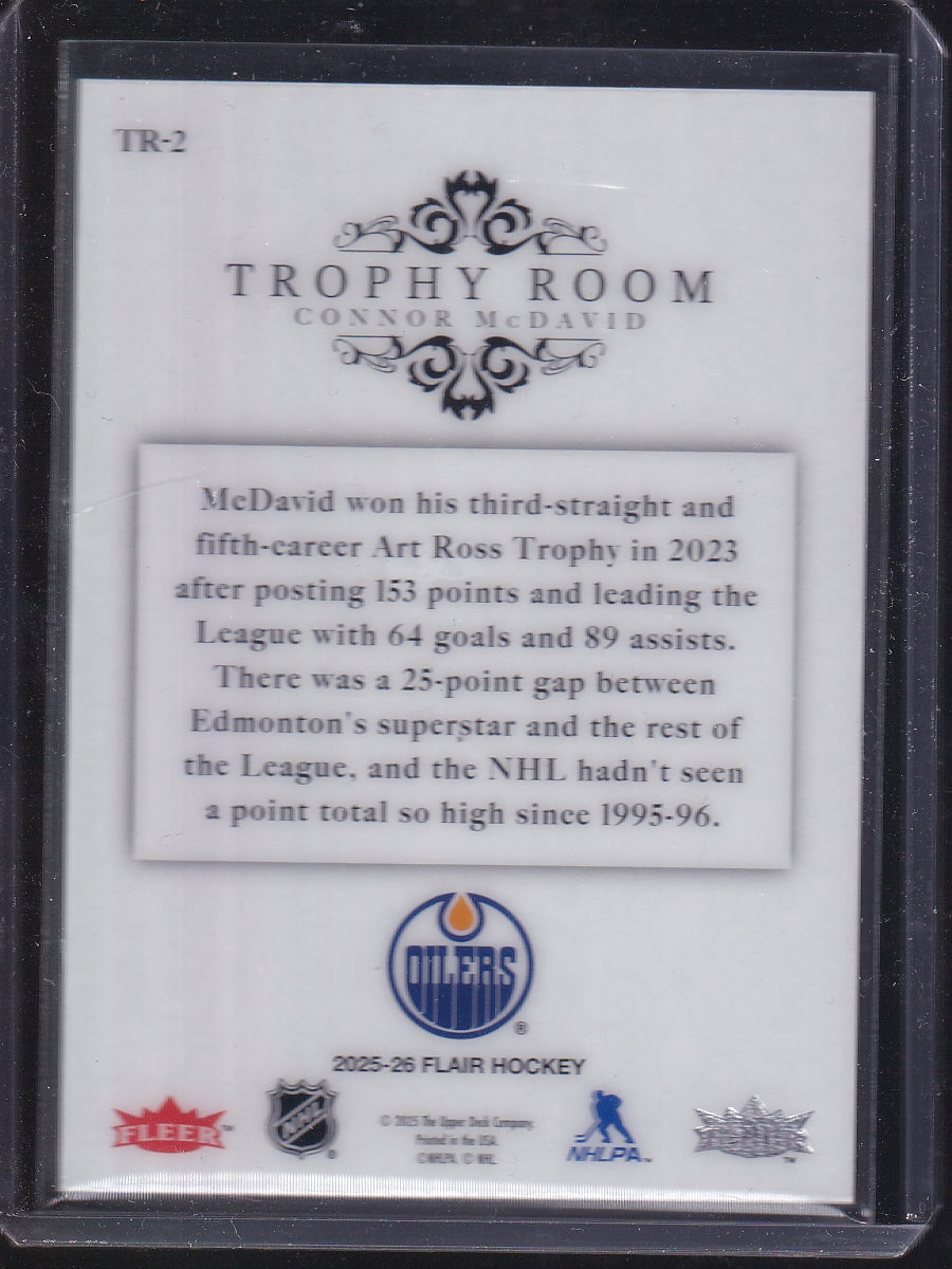 2025-26 Flair #TR-2 Connor Mcdavid Trophy Room