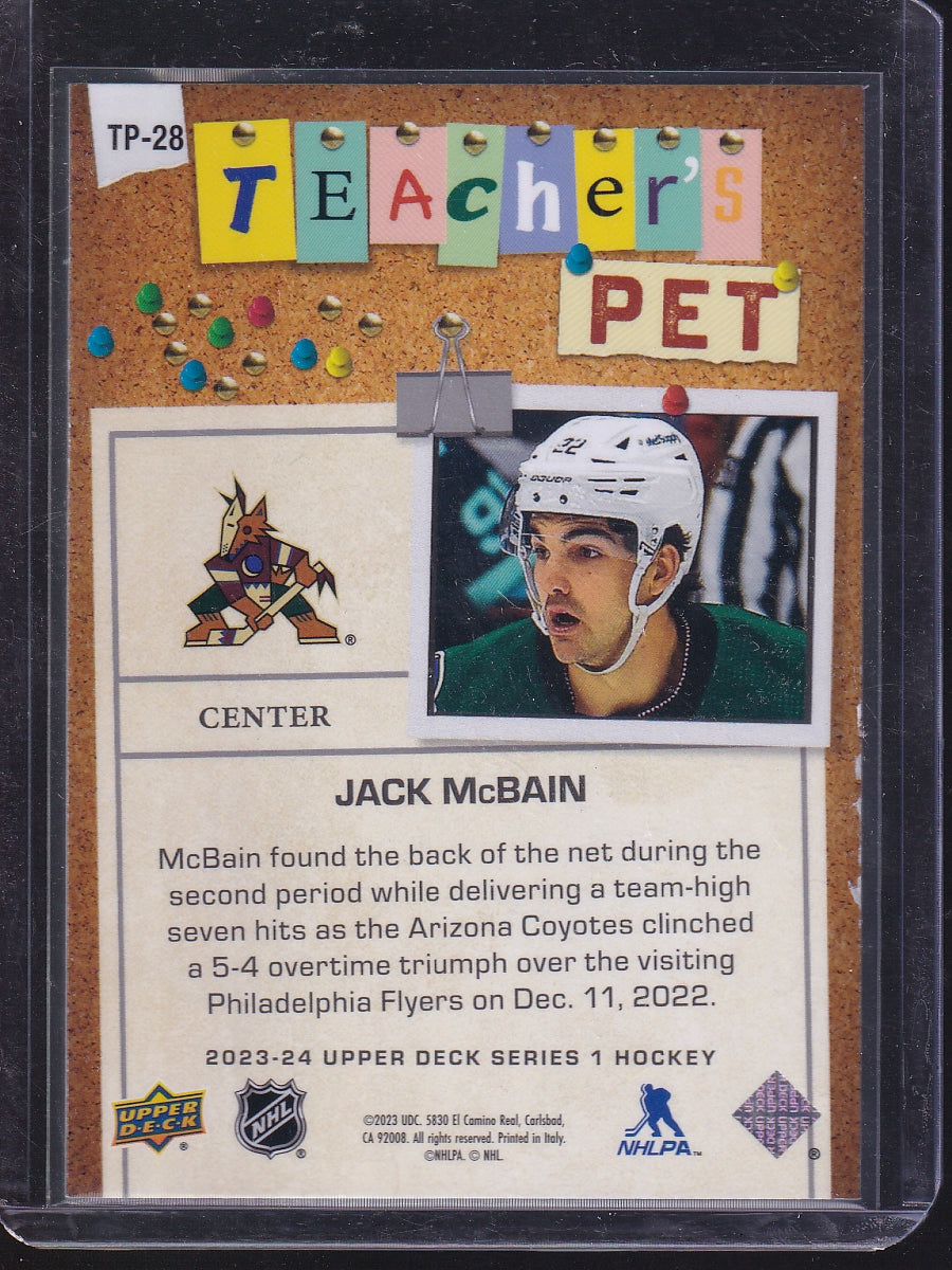 2023-24 Upper Deck #TP-28 Jack McBain Teacher's Pet