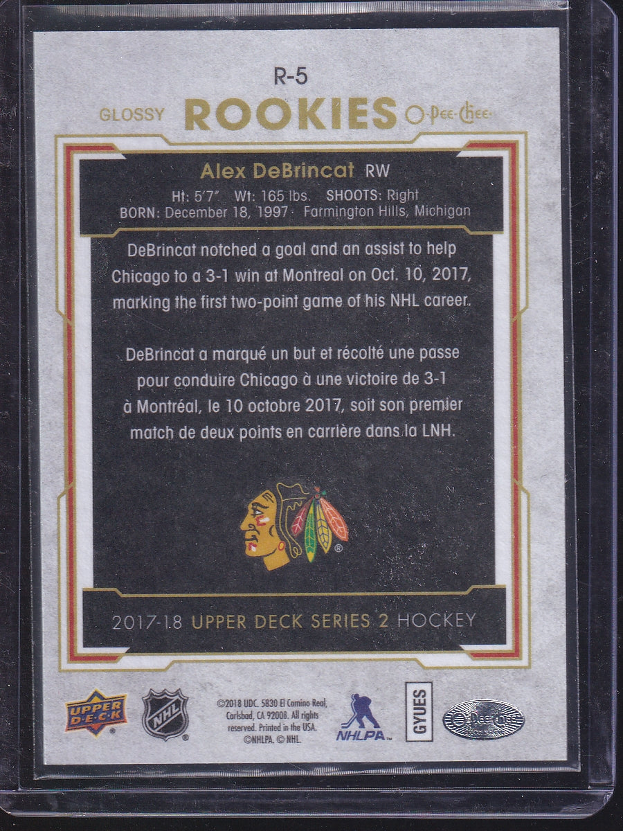 2017-18 Upper Deck #R-5 Alex DeBrincat 2017-18 O-Pee-Chee Update Glossy Rookies