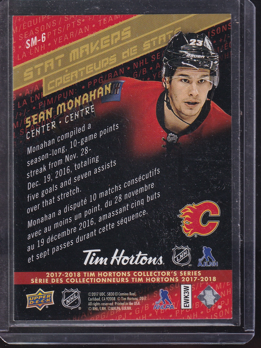 2017-18 Upper Deck Tim Hortons #SM-6 Sean Monahan Stat Makers