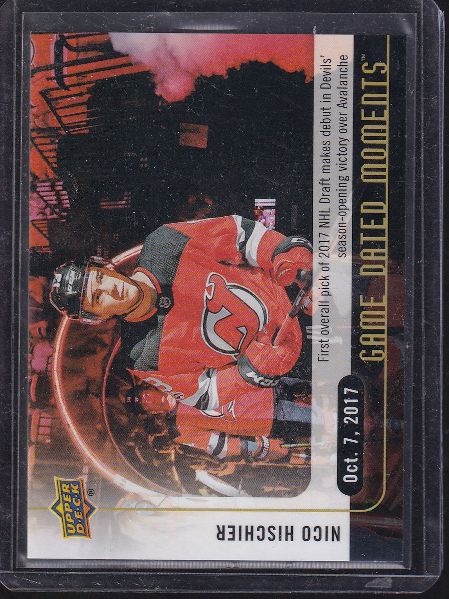 2017-18 Upper Deck Game Dated Moments #3 Nico Hischier