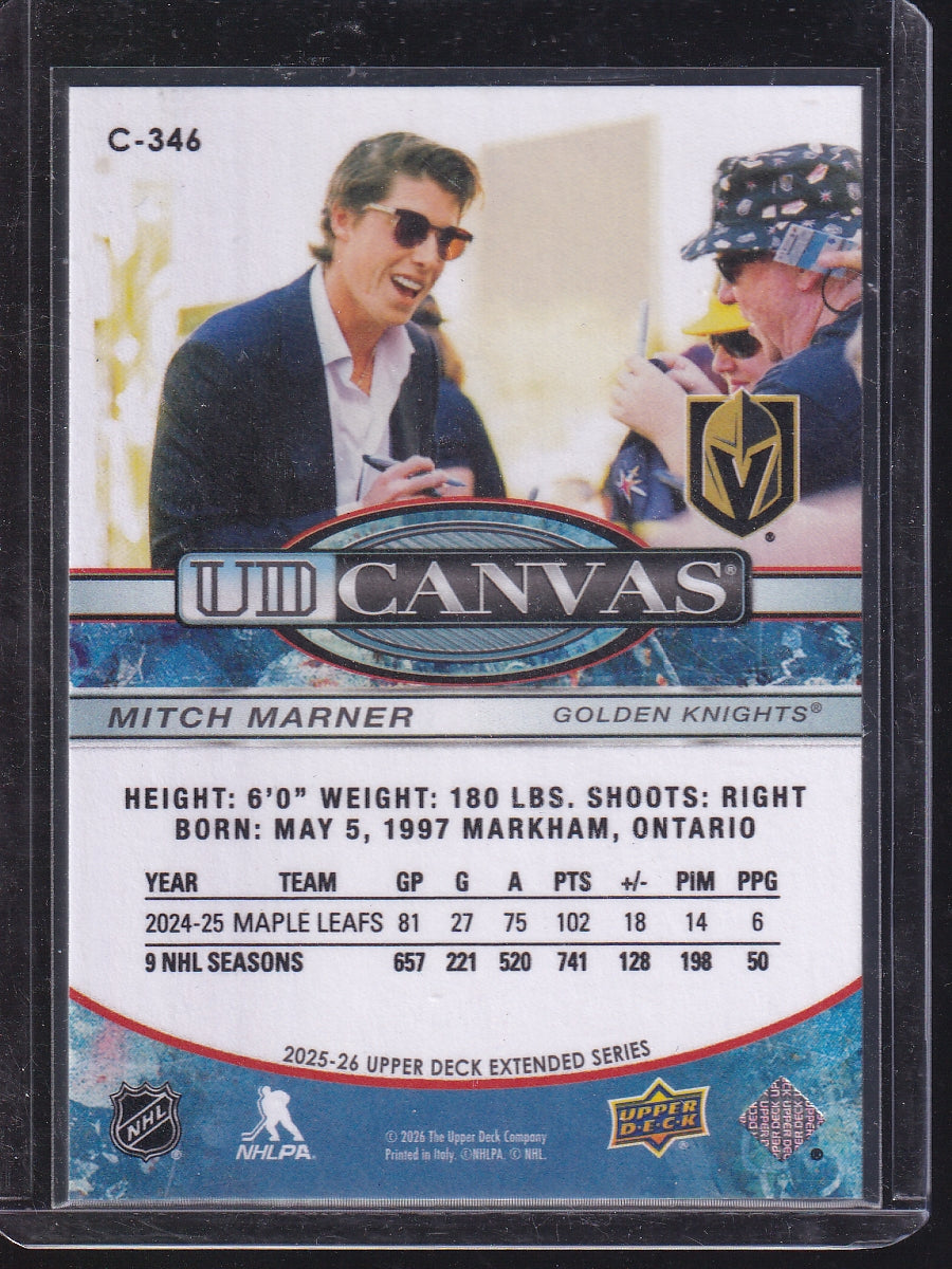 2025-26 Upper Deck #C-346 Mitch Marner UD Canvas