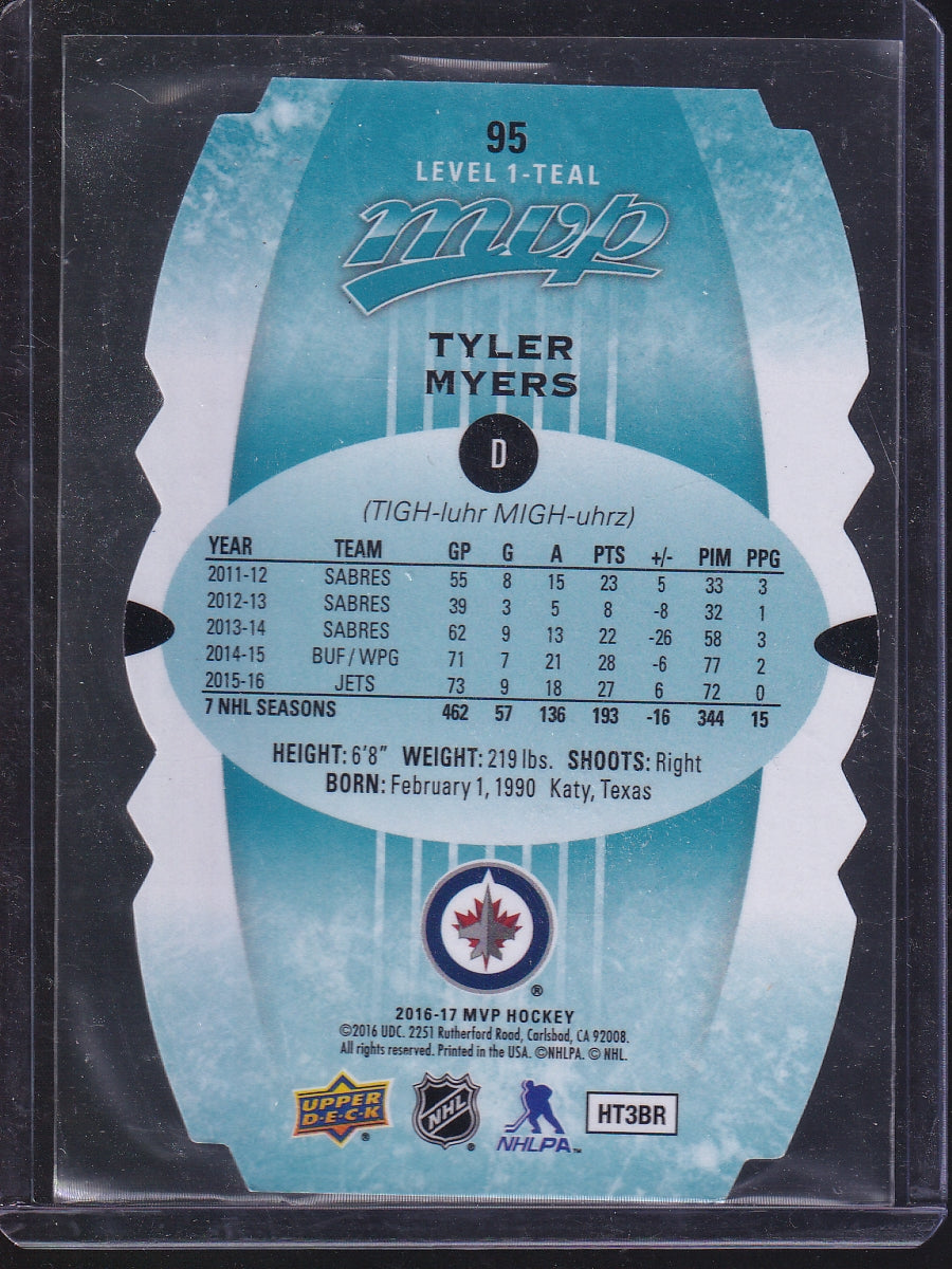 2016-17 Upper Deck MVP #95 Tyler Myers Colors and Contours