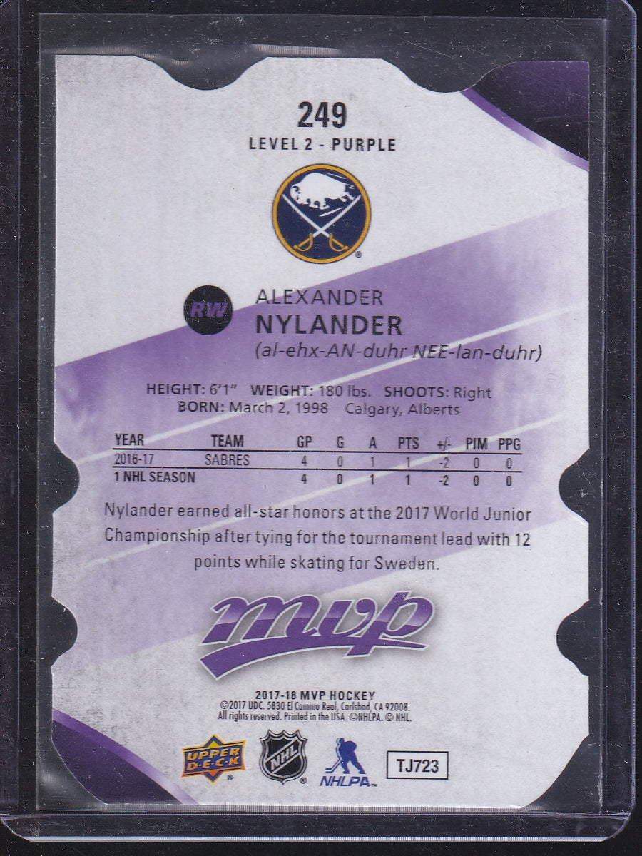 2017-18 Upper Deck MVP #249 Alexander Nylander Colors and Contours
