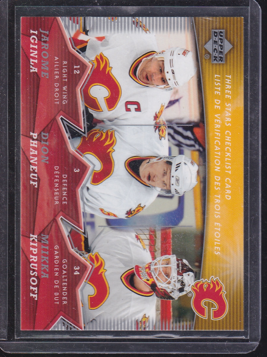 2007-08 Upper Deck McDonald's #CL5 Iginla / Kiprusoff / Phaneuf Checklist