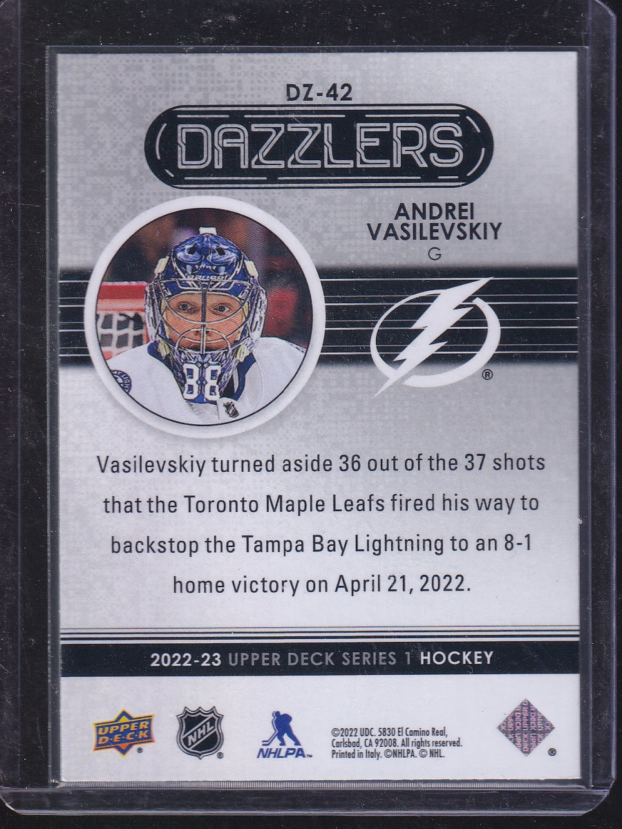2022-23 Upper Deck #DZ-42 Andrei Vasilevskiy Dazzlers Pink