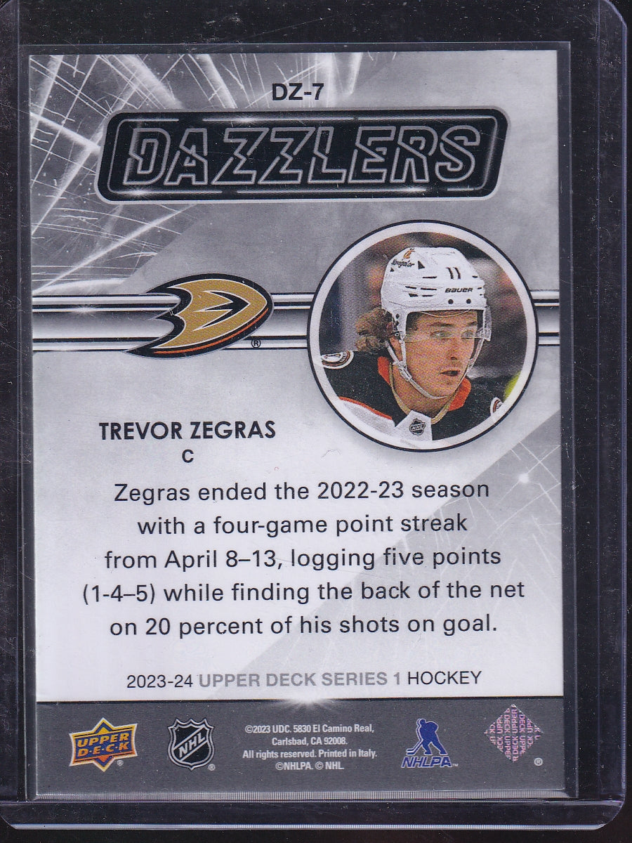 2023-24 Upper Deck #DZ-7 Trevor Zegras Dazzlers Green