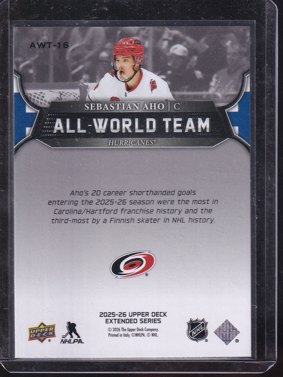 2025-26 Upper Deck #AWT-16 Sebastian Aho All-World Team