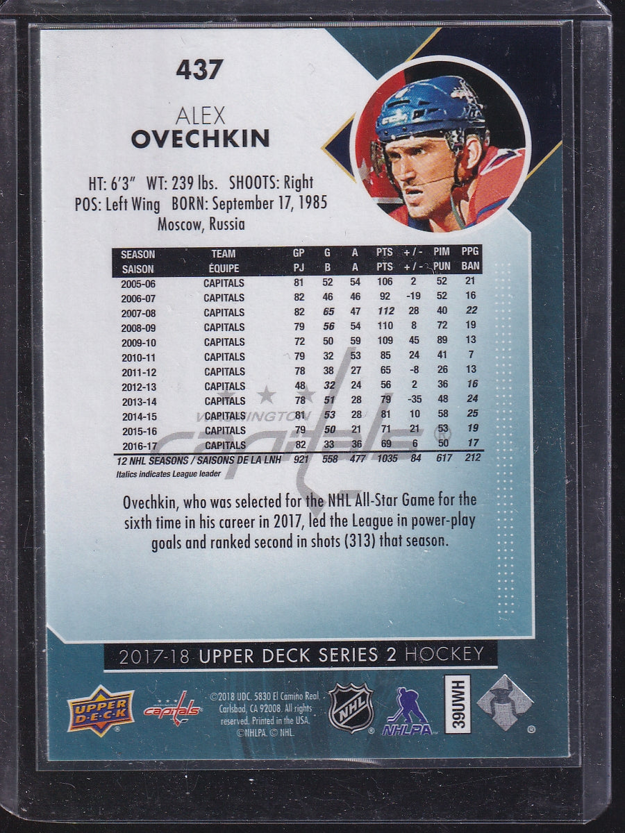 2017-18 Upper Deck #437 Alex Ovechkin