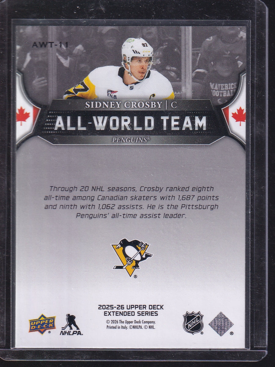 2025-26 Upper Deck #AWT-11 Sidney Crosby All-World Team