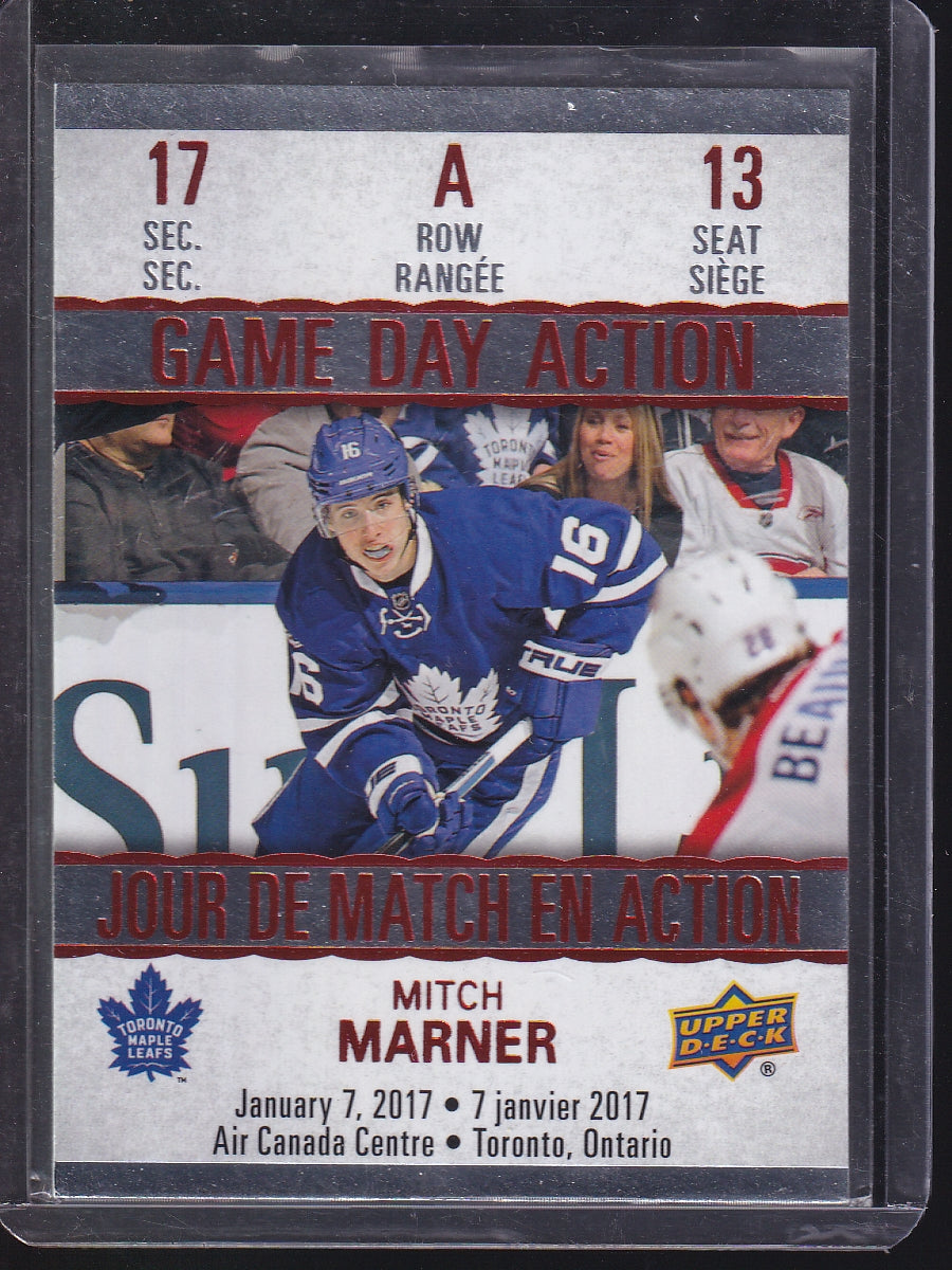 2017-18 Upper Deck Tim Hortons #GDA-13 Mitch Marner Game Day Action