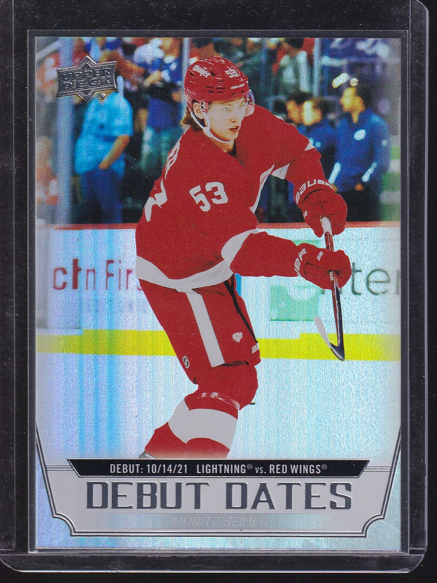 2022-23 Upper Deck #DD-25 Moritz Seider Debut Dates