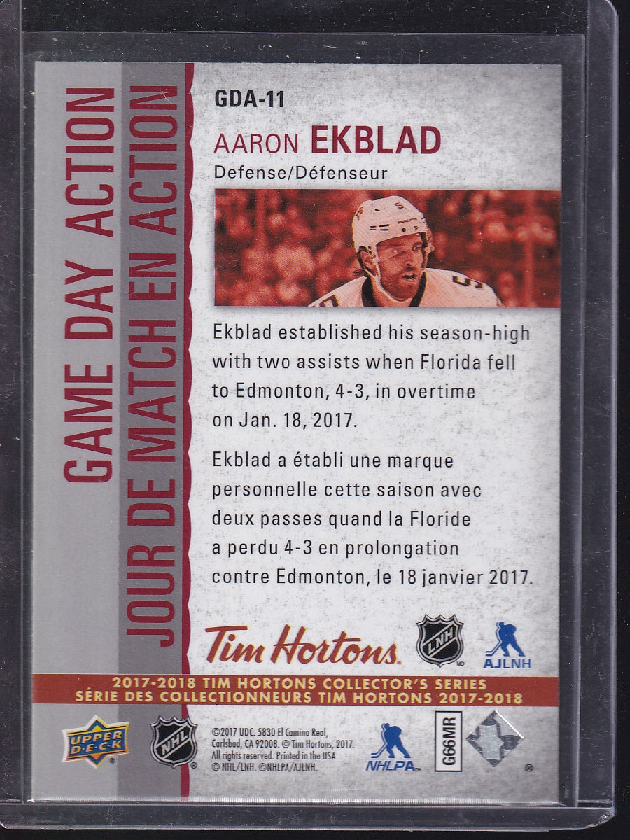 2017-18 Upper Deck Tim Hortons #GDA-11 Aaron Ekblad Game Day Action