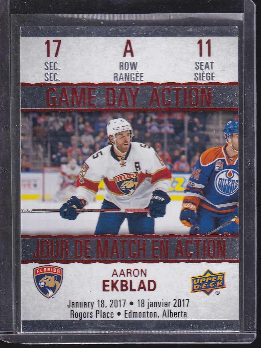 2017-18 Upper Deck Tim Hortons #GDA-11 Aaron Ekblad Game Day Action