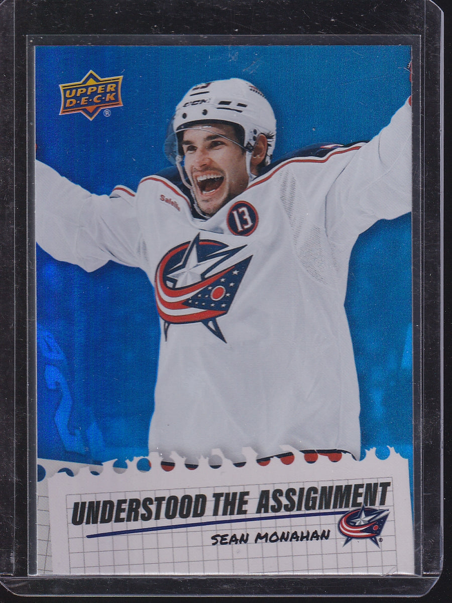 2025-26 Upper Deck #UA-18 Sean Monahan Understood the Assignment