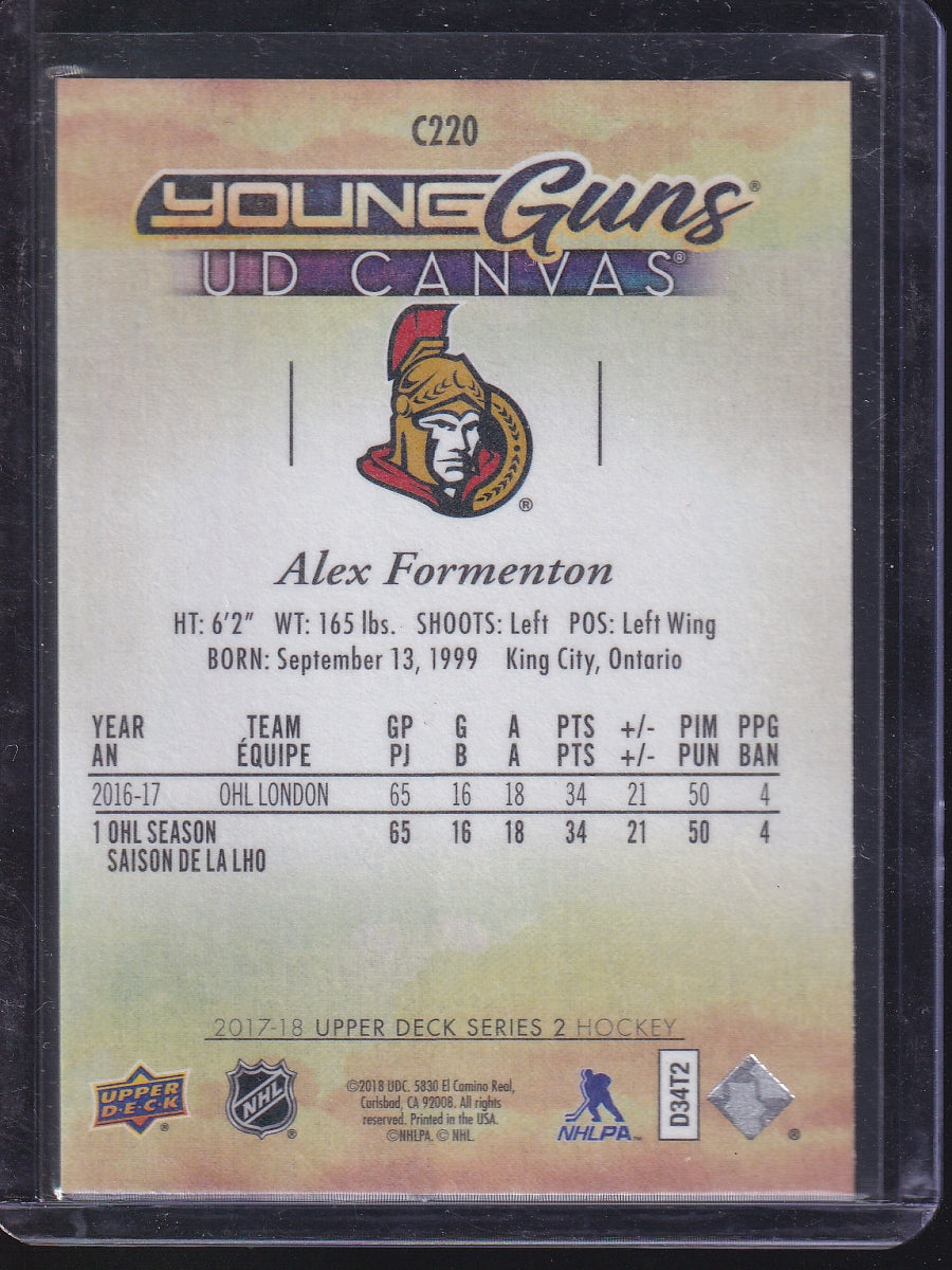 2017-18 Upper Deck #C220 Alex Formenton UD Canvas