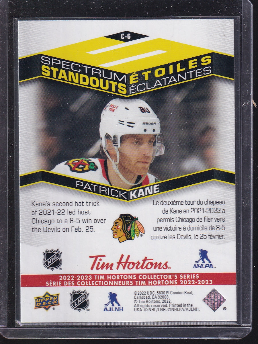 2022-23 Upper Deck Tim Hortons #C-6 Patrick Kane Spectrum Standouts