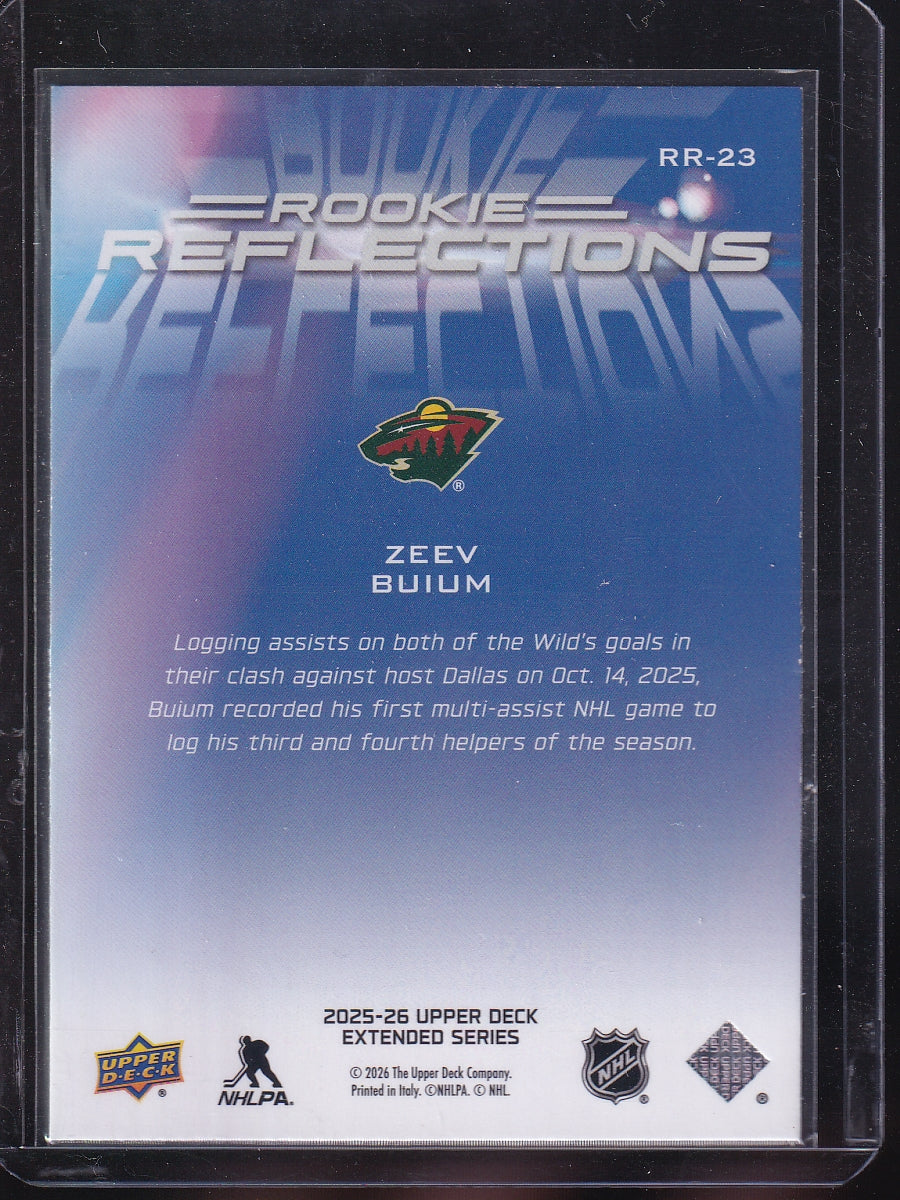2025-26 Upper Deck #RR-23 Zeev Buium Rookie Reflections
