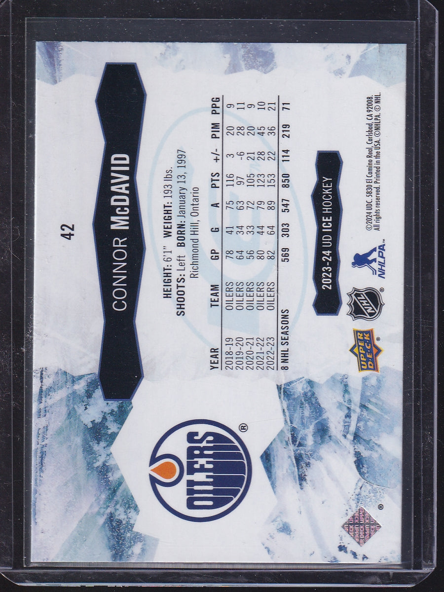 2023-24 Upper Deck Ice #42 Connor McDavid Green