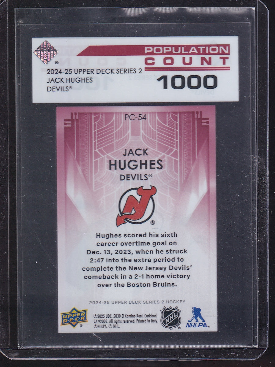 2024-25 Upper Deck #PC-54 Jack Hughes Population Count 1000