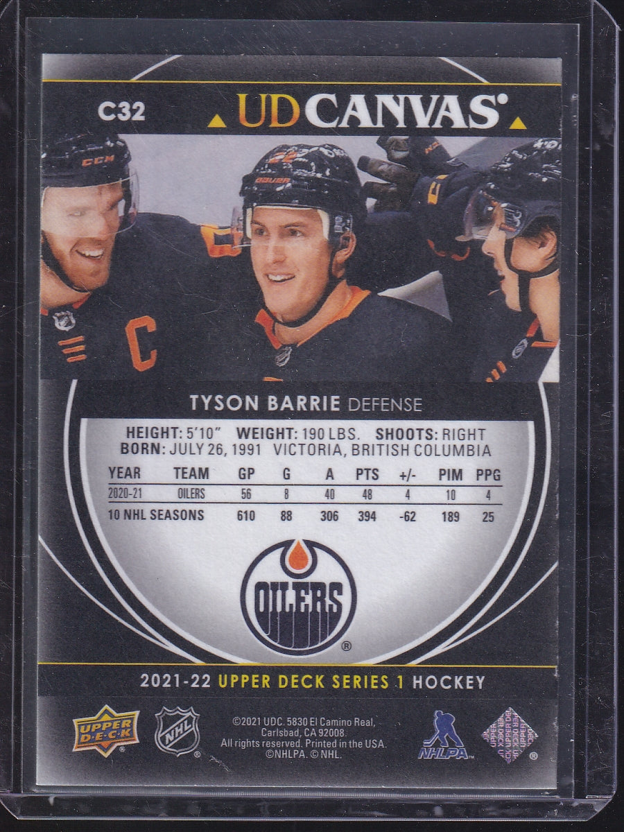 2021-22 Upper Deck #C32 Tyson Barrie UD Canvas