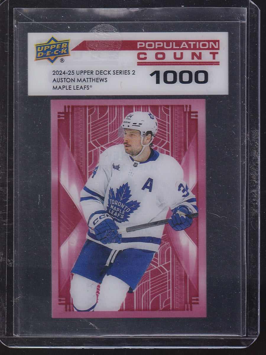 2024-25 Upper Deck #PC-37 Auston Matthews Population Count 1000