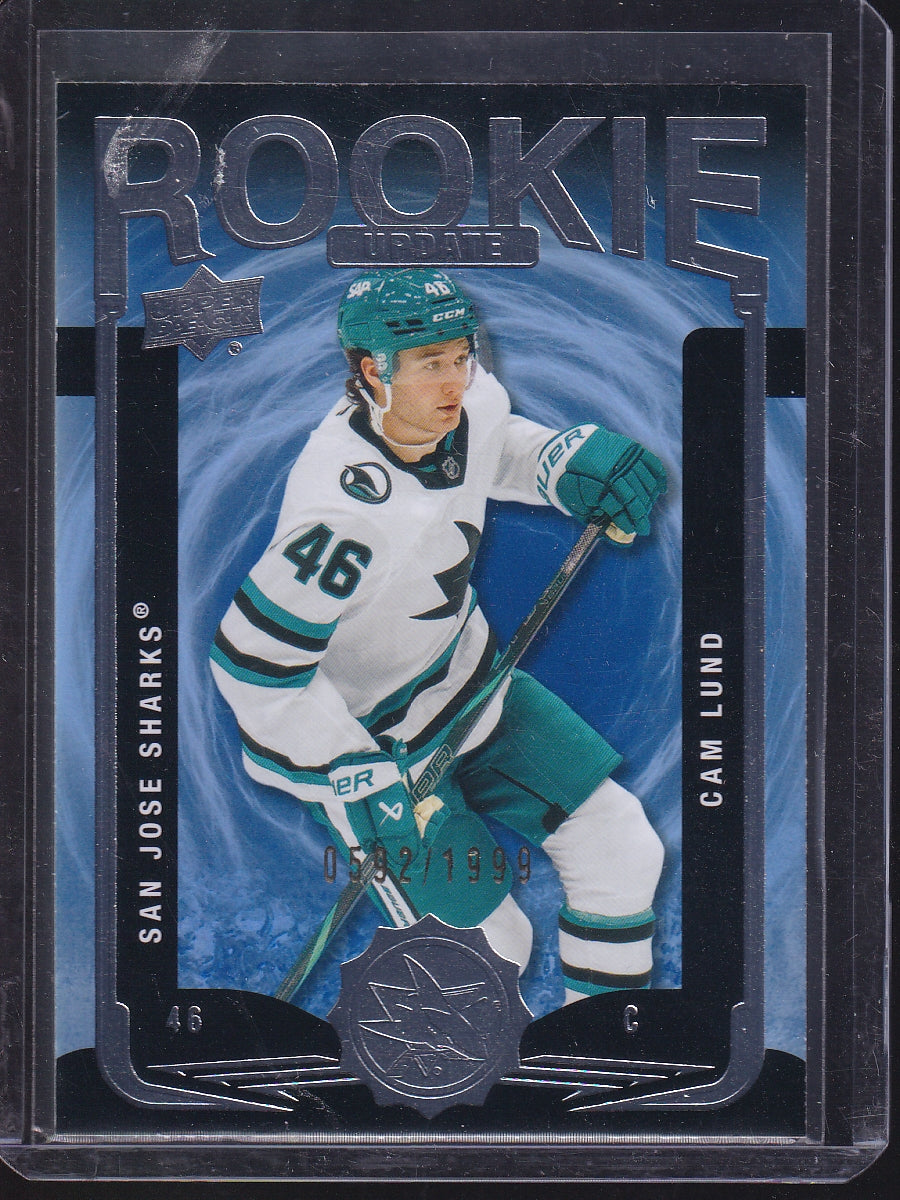 2025-26 Upper Deck #RU-35 Cam Lund Rookie Update #/1999