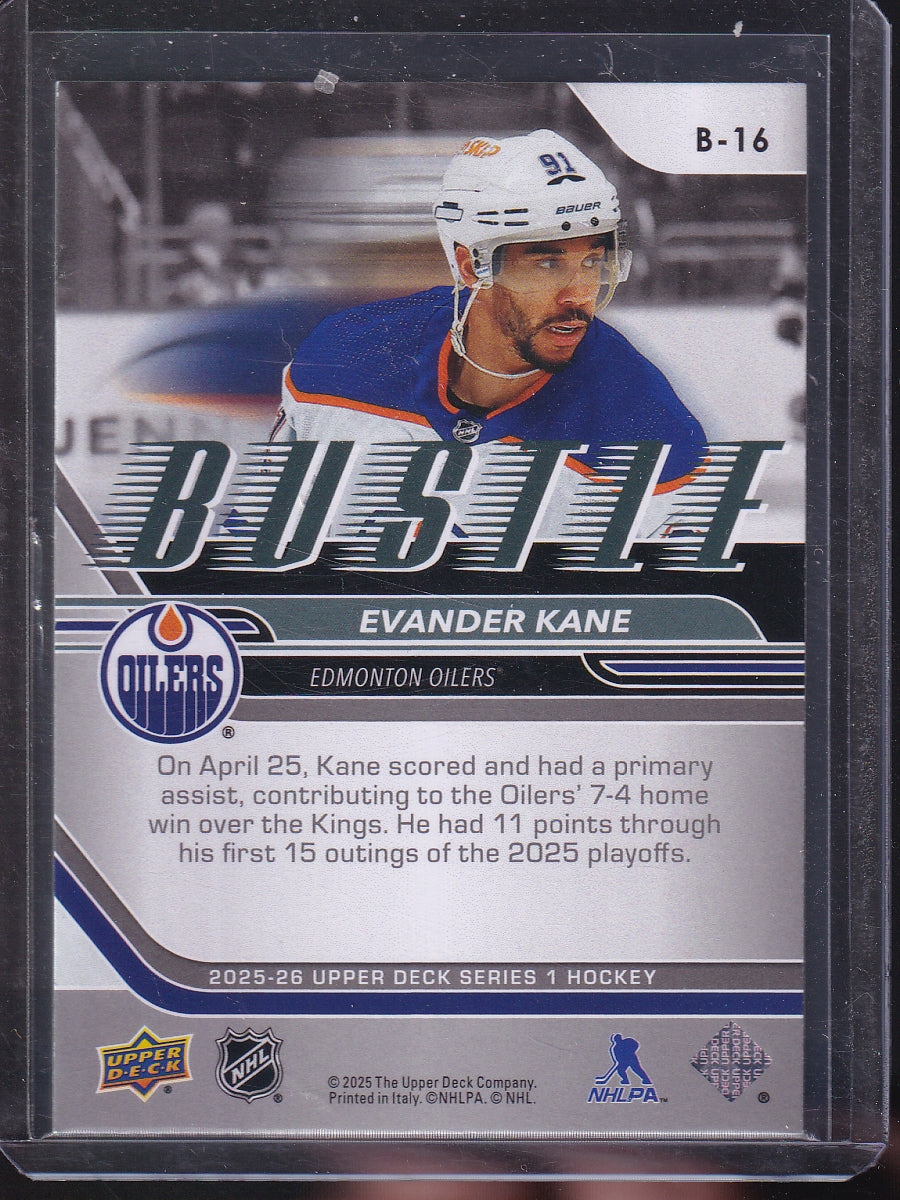 2025-26 Upper Deck #B-16 Evander Kane Bustle Speckle
