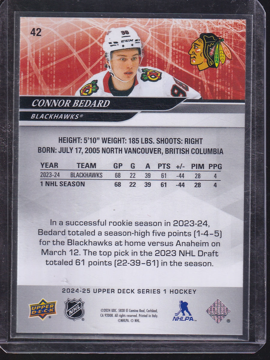 2024-25 Upper Deck #42 Connor Bedard