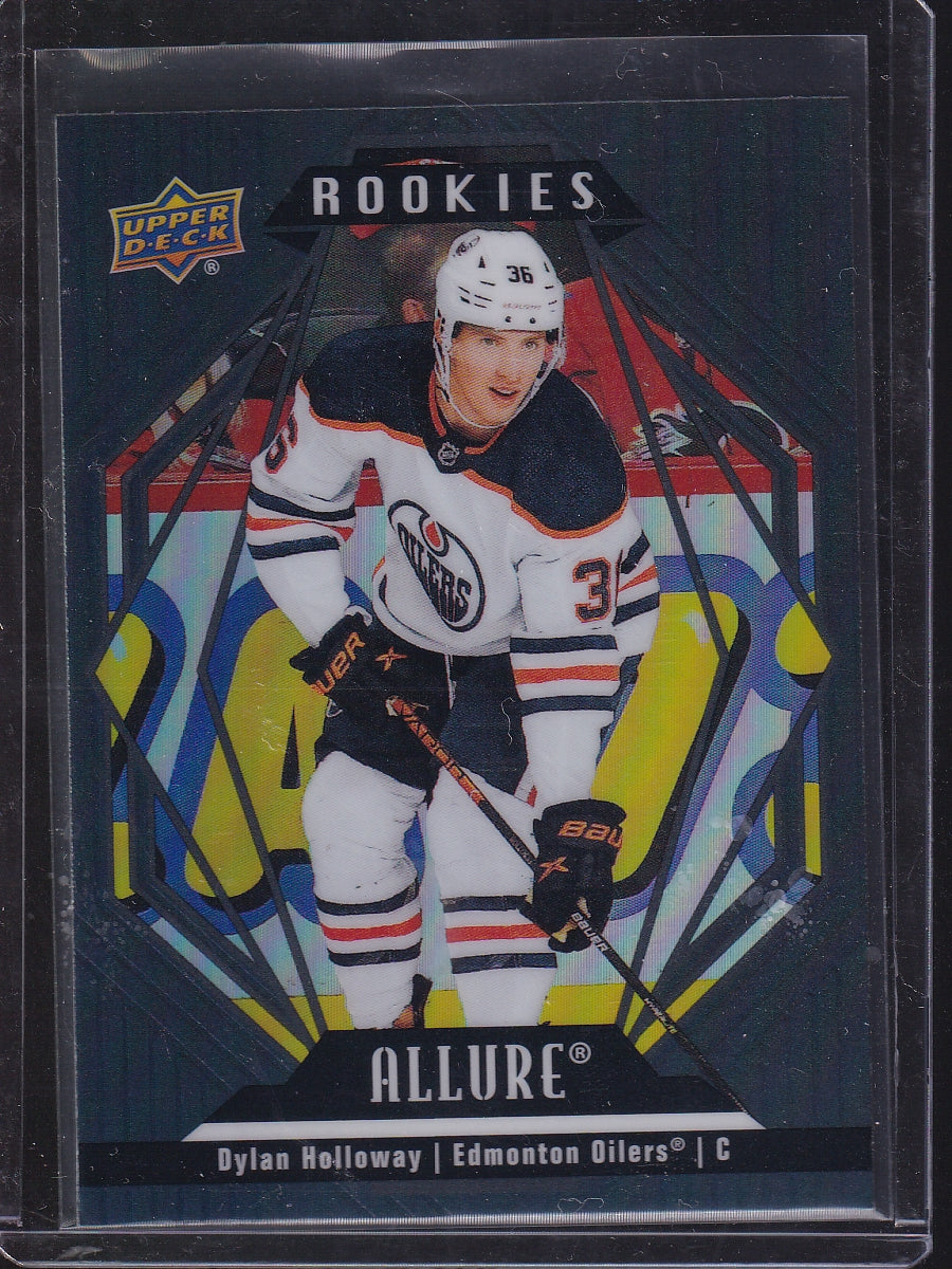 2022-23 Upper Deck Allure #121 Dylan Holloway Black Rainbow