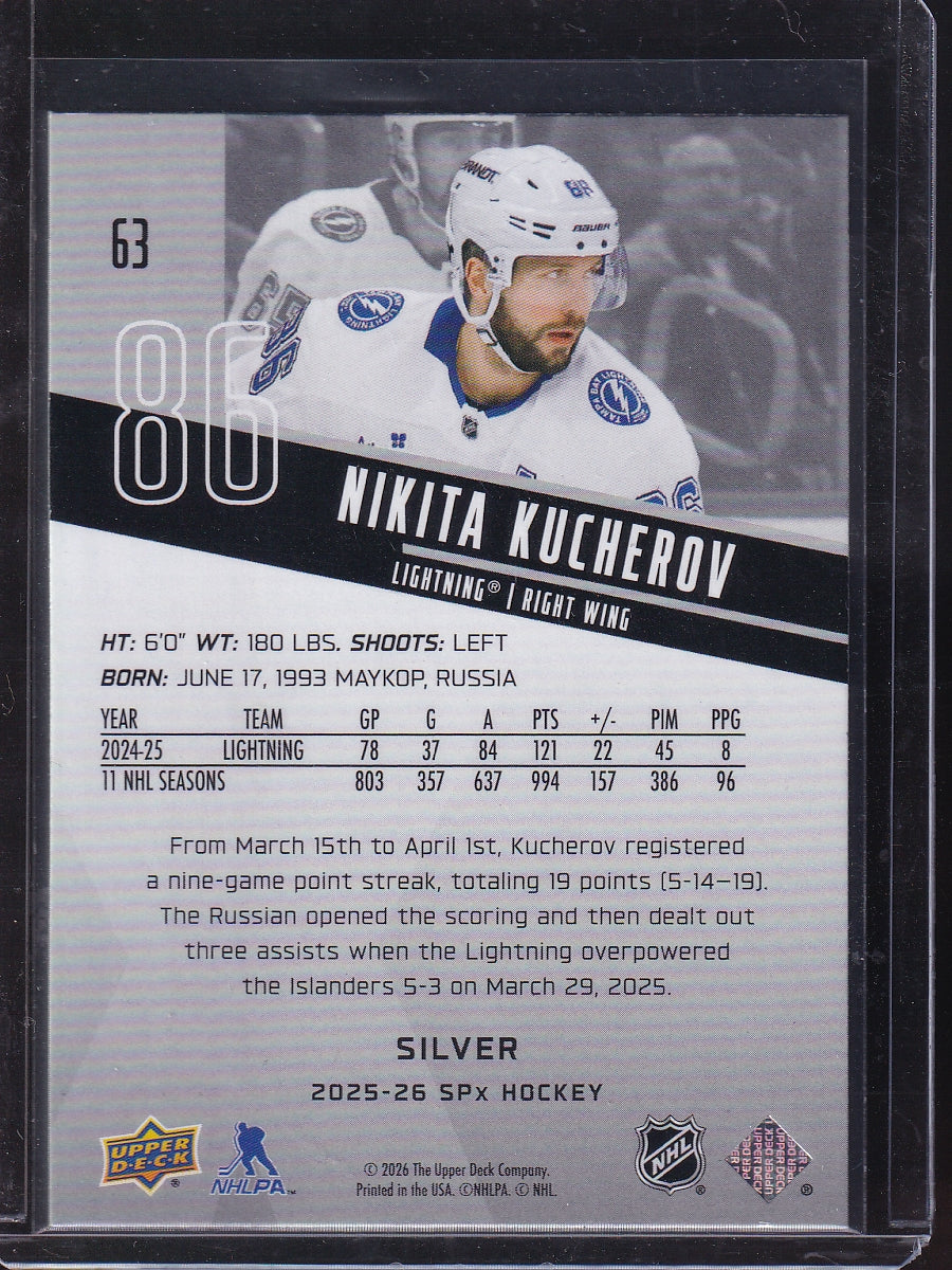 2025-26 SPx #63 Nikita Kucherov Silver