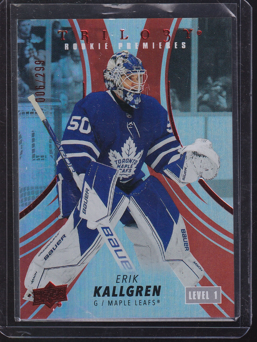2022-23 Upper Deck Trilogy #104 Erik Kallgren Red #/299