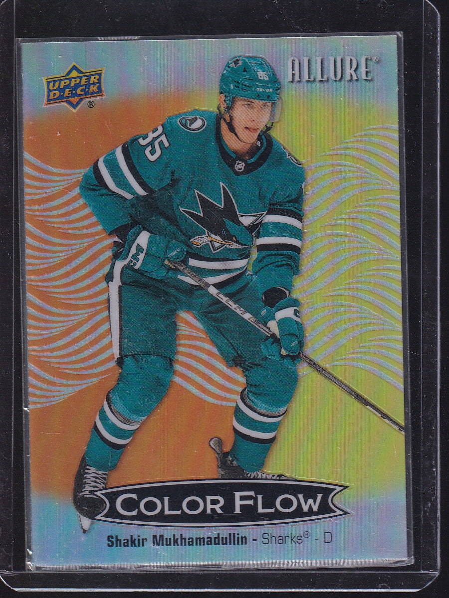 2024-25 Upper Deck Allure #CFL-51 Shakir Mukhamadullin Color Flow Orange-Yellow