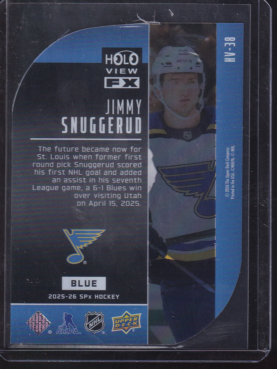 2025-26 SPx #HV-38 Jimmy Snuggerud Holoview F/X