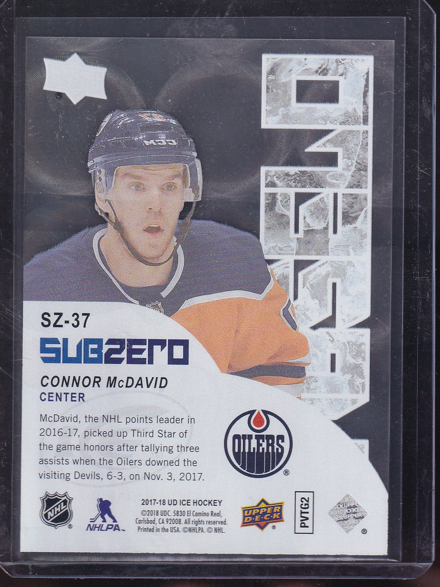 2017-18 Upper Deck Ice #SZ-37 Connor McDavid Sub Zero
