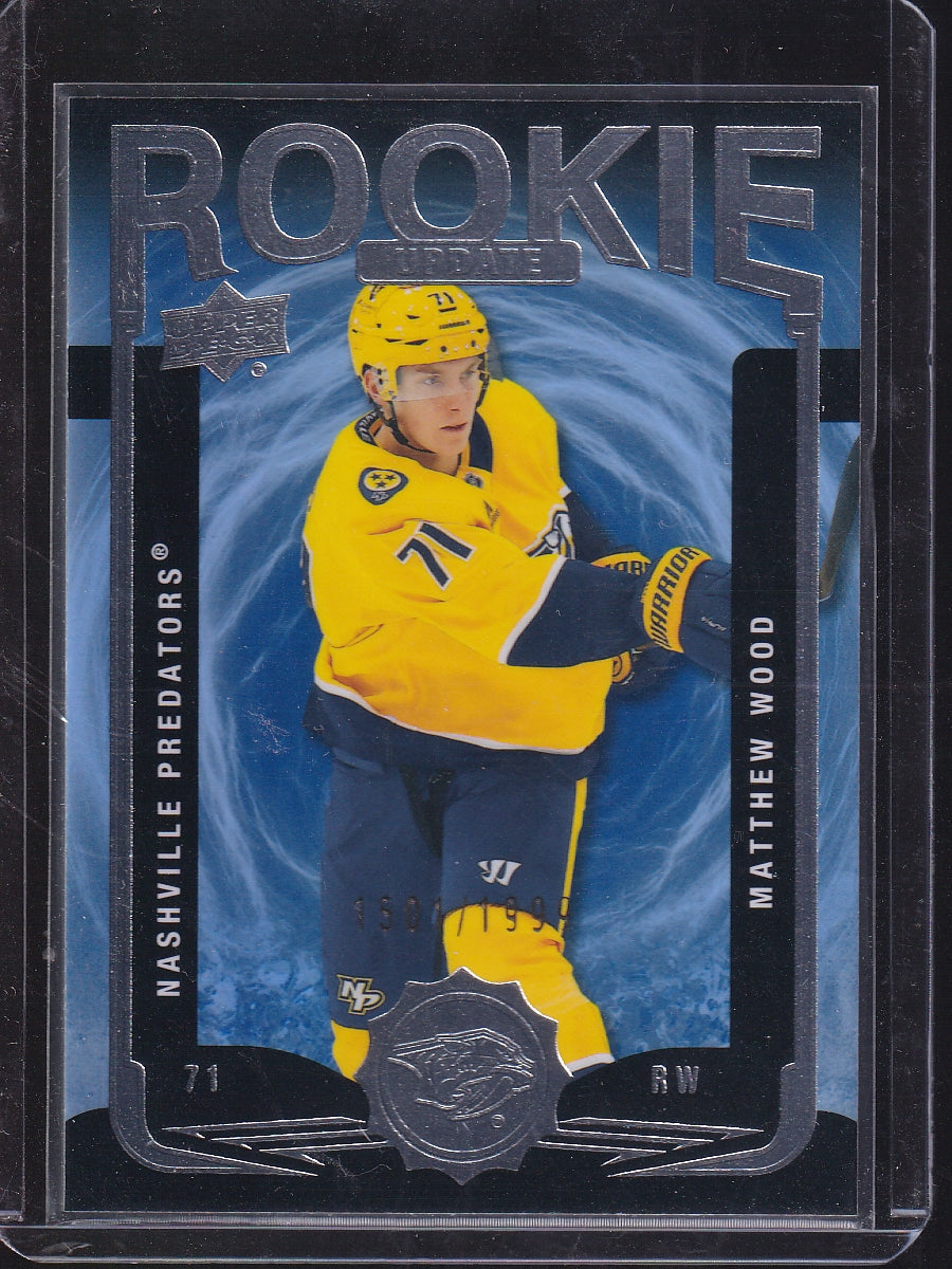 2025-26 Upper Deck #RU-31 Matthew Wood Rookie Update Red #/199