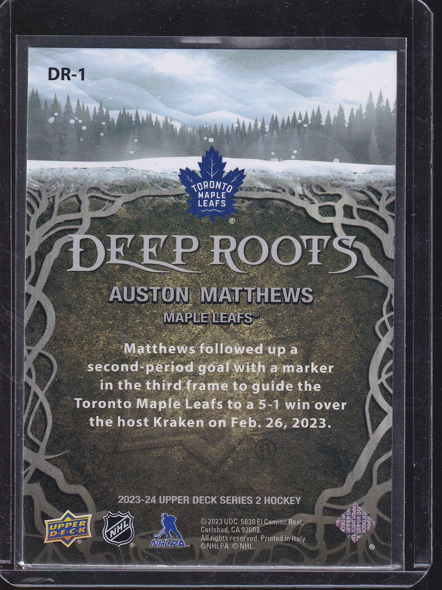 2023-24 Upper Deck #DR-1 Auston Matthews Deep Roots
