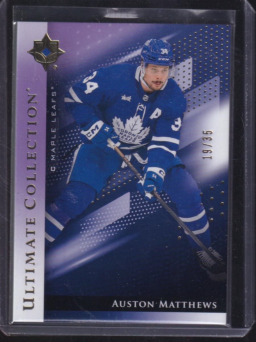 2021-22 Upper Deck Ultimate Collection #34 Auston Matthews Gold #/35