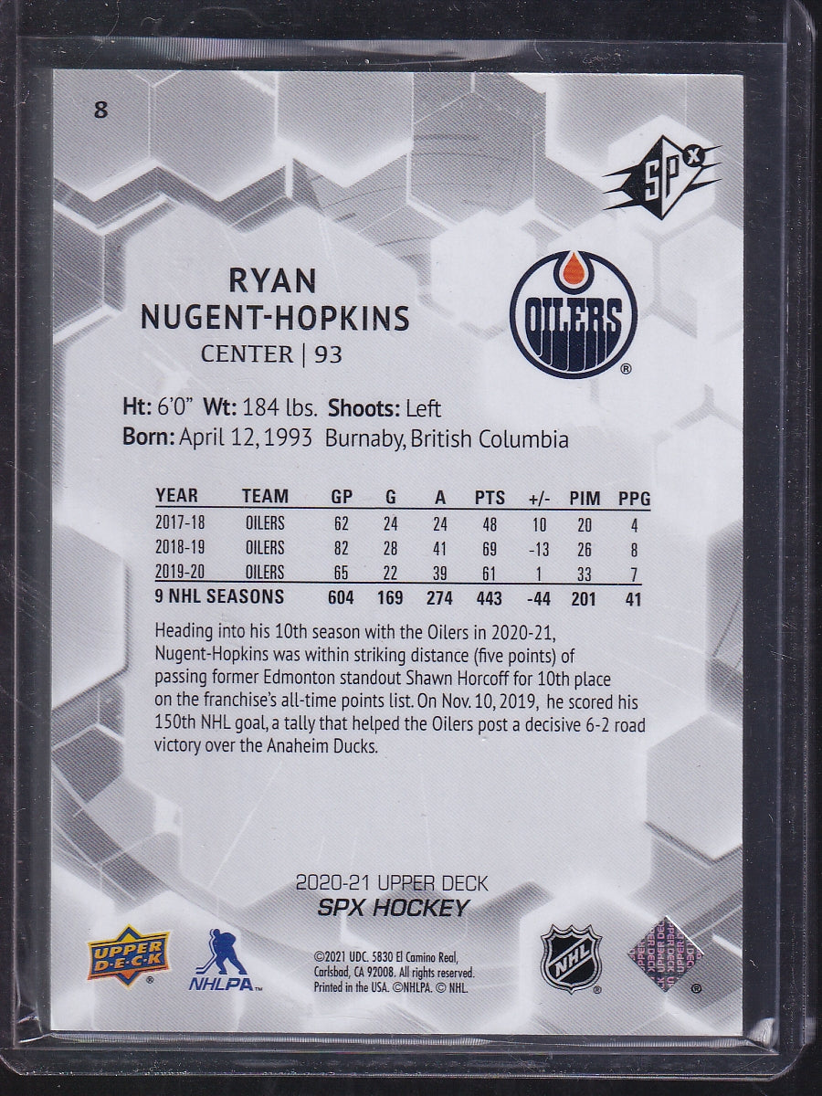 2020-21 SPx #8 Ryan Nugent-Hopkins #/299
