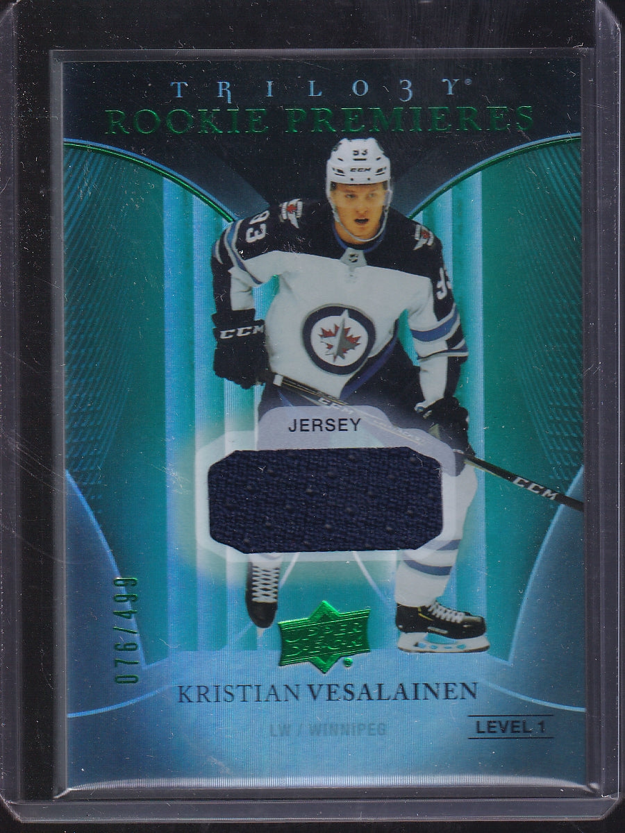 2018-19 Upper Deck Trilogy #56 Kristian Vesalainen Green Foil #/499