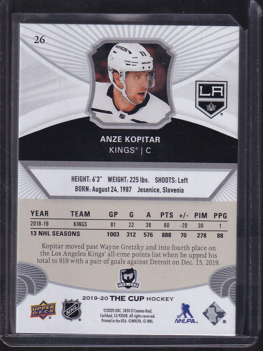 2019-20 Upper Deck The Cup #26 Anze Kopitar #/249