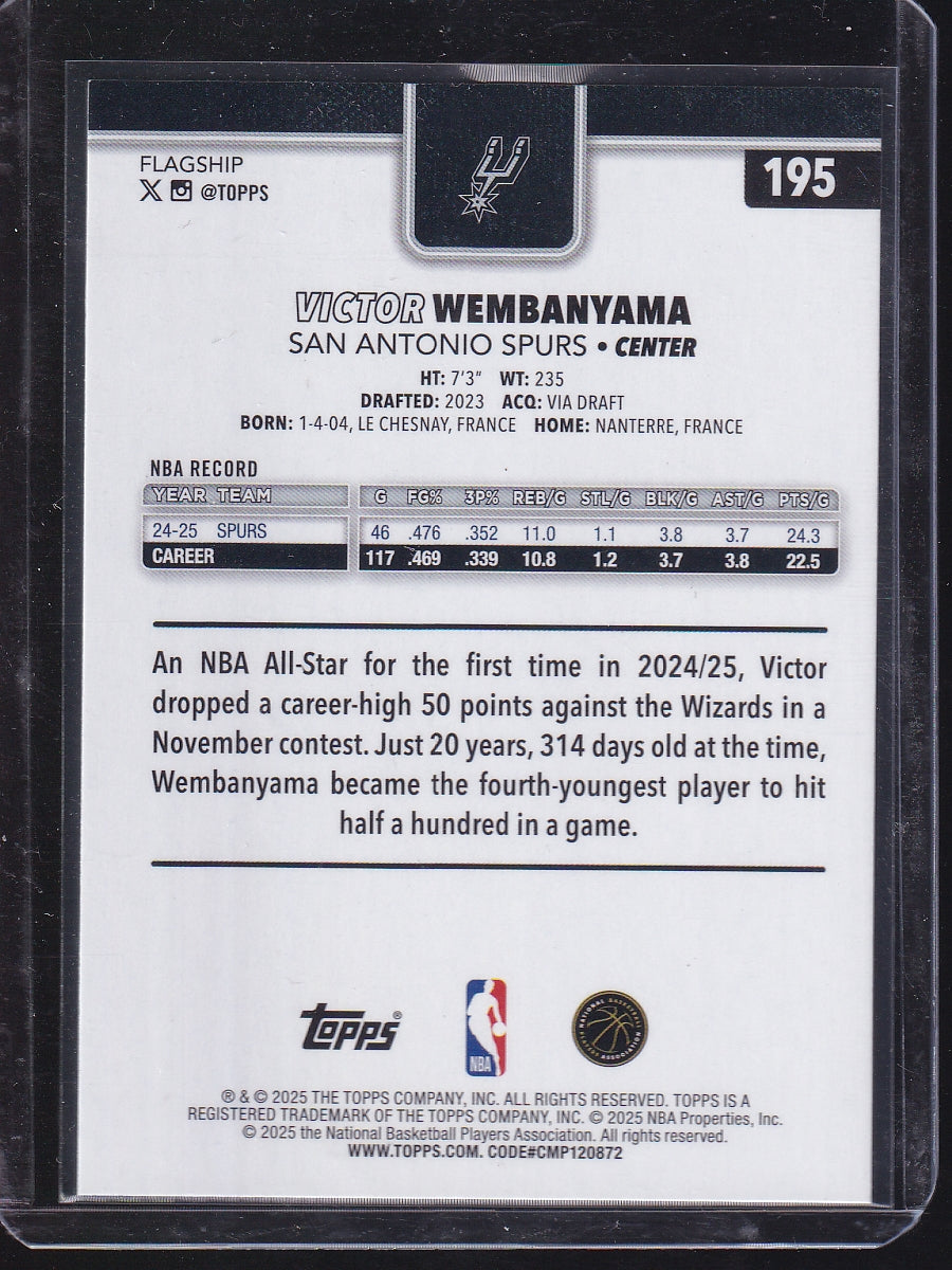 2025-26 Topps #195 Victor Wembanyama