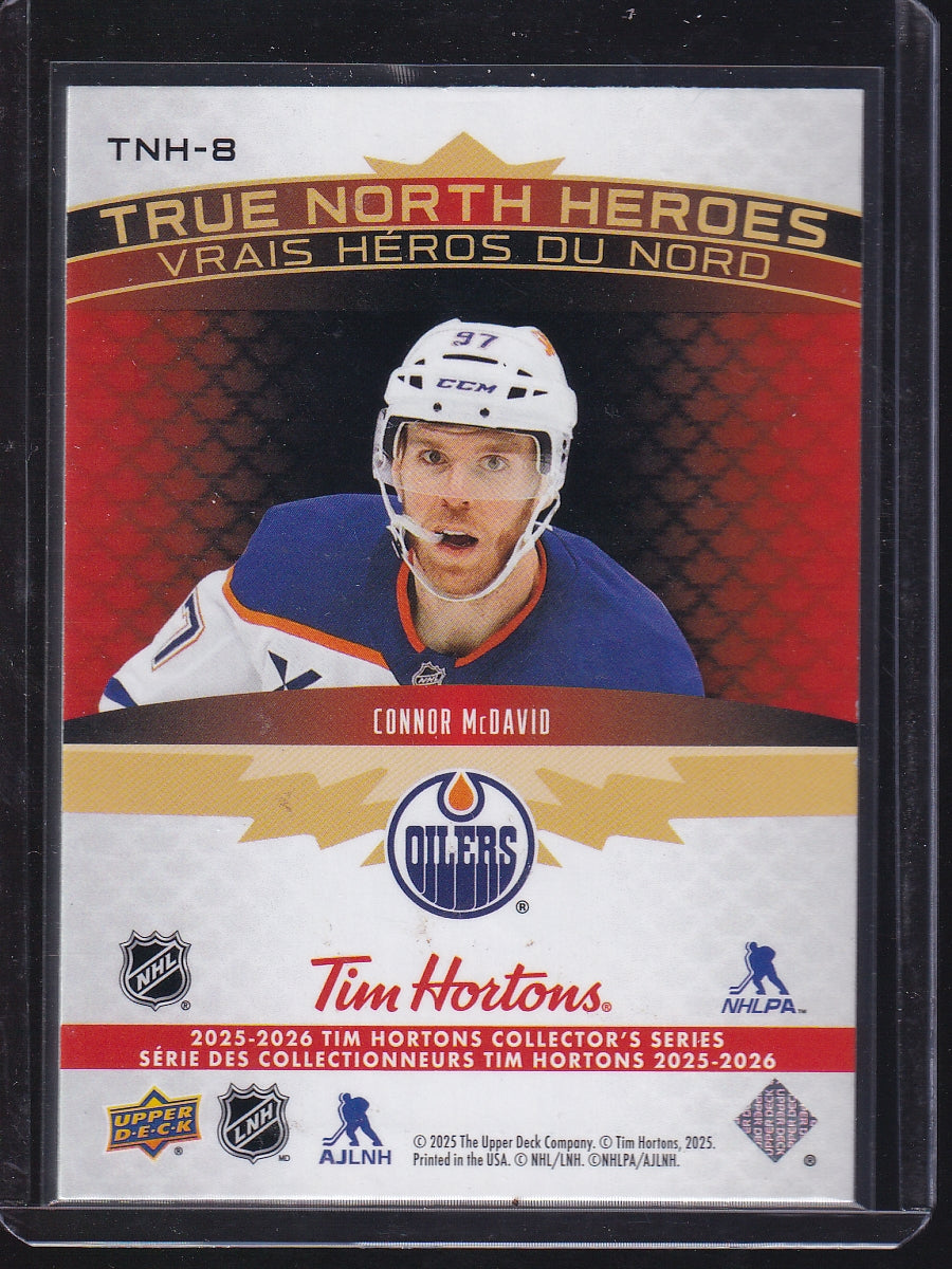 2025-26 Upper Deck Tim Hortons #TNH-8 Connor McDavid True North Heroes