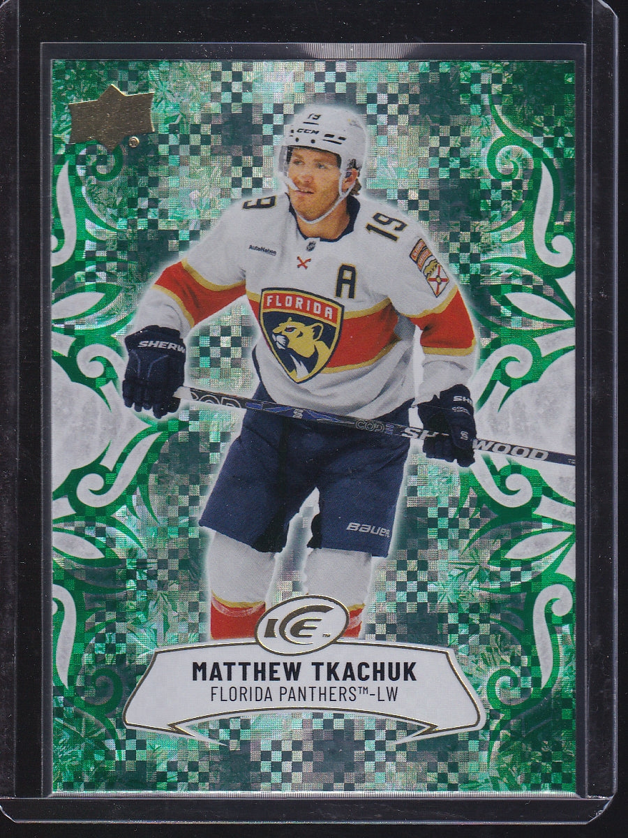 2024-25 Upper Deck Ice #71 Matthew Tkachuk Emerald Green