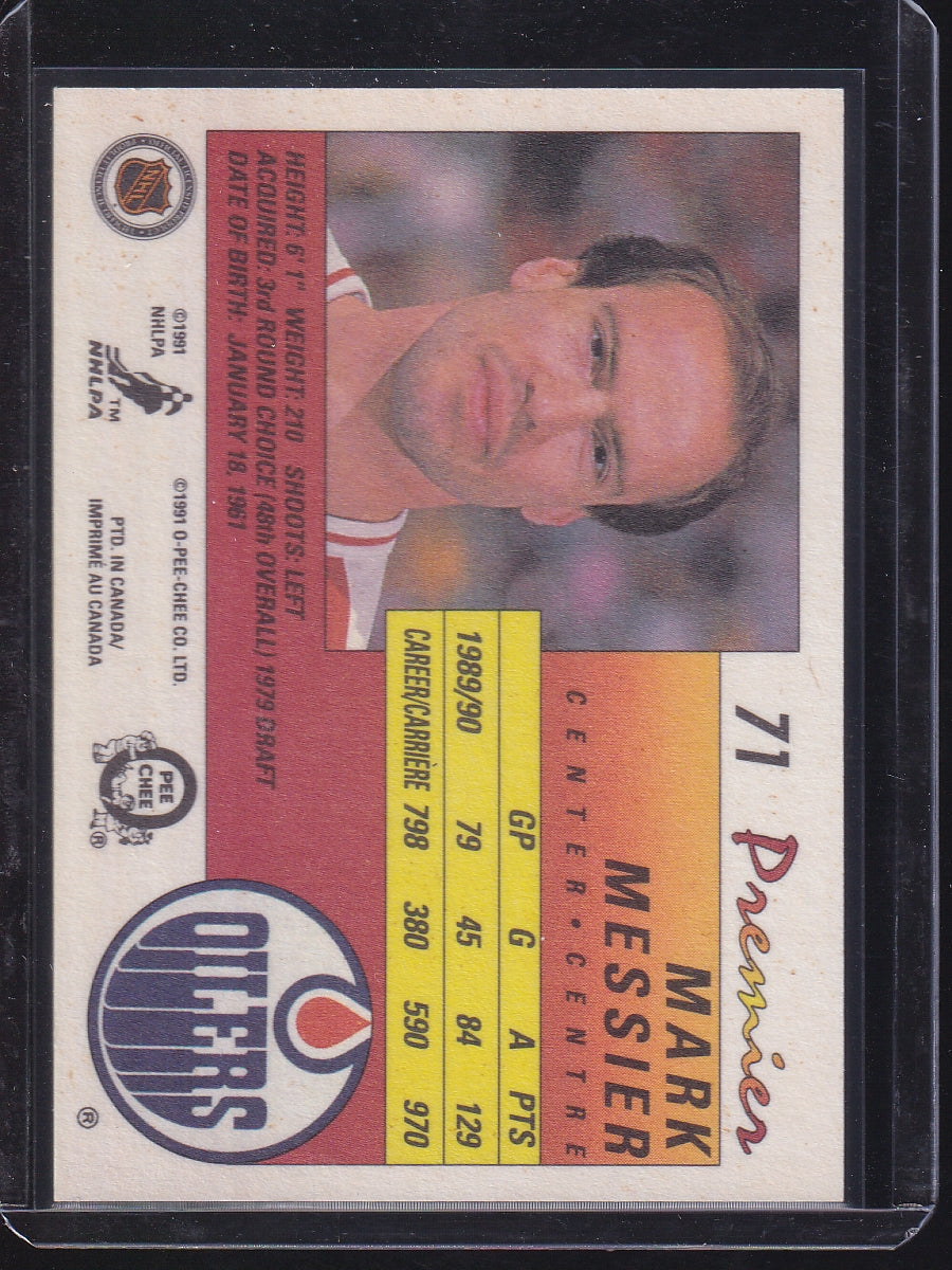 1990-91 O-Pee-Chee Premier #71 Mark Messier