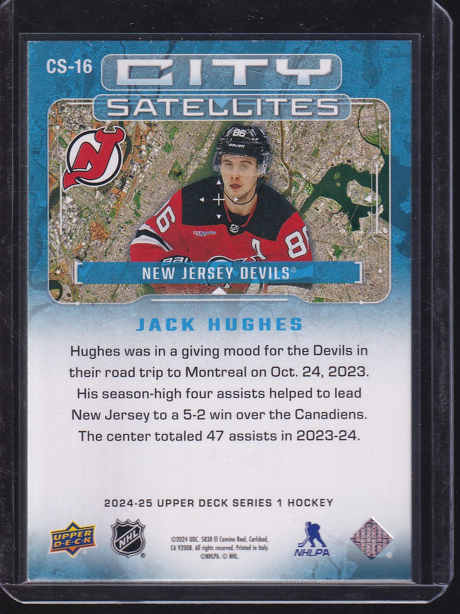 2024-25 Upper Deck #CS-16 Jack Hughes City Satellites