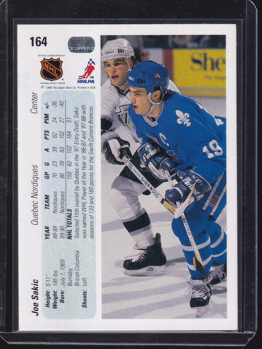 1990-91 Upper Deck French #164 Joe Sakic