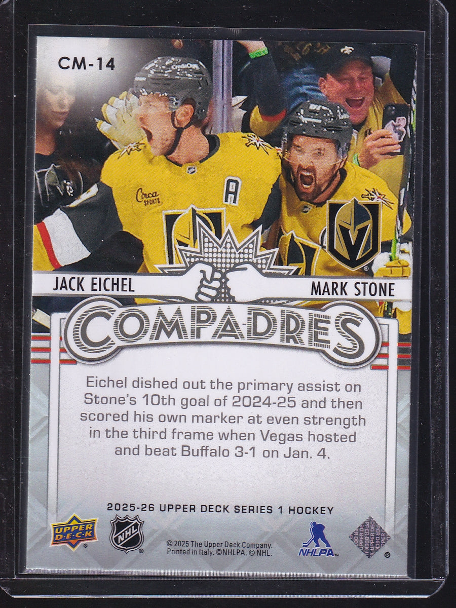 2025-26 Upper Deck #CM-14 Jack Eichel / Mark Stone Compadres